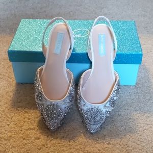 Molly Rhinestone slingback dress flats